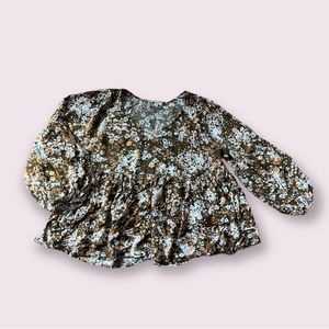 ANDREE Boutique Mini Fall floral Flowy top sz 1x